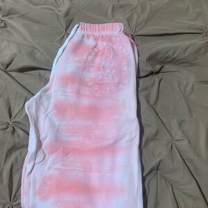 Aeropostale Kids Pink and White Joggers